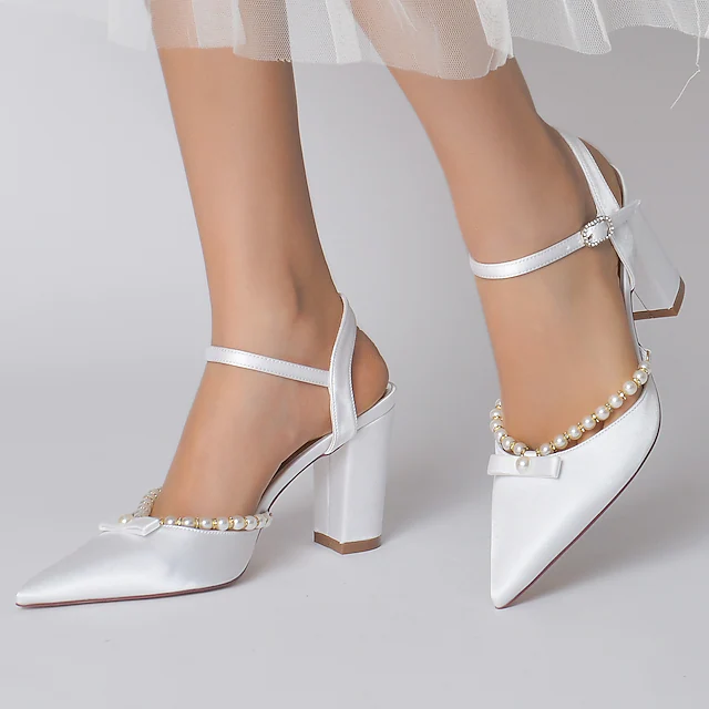 Women's Wedding Shoes Dress Shoes Bridal Shoes Pearl Sparkling
